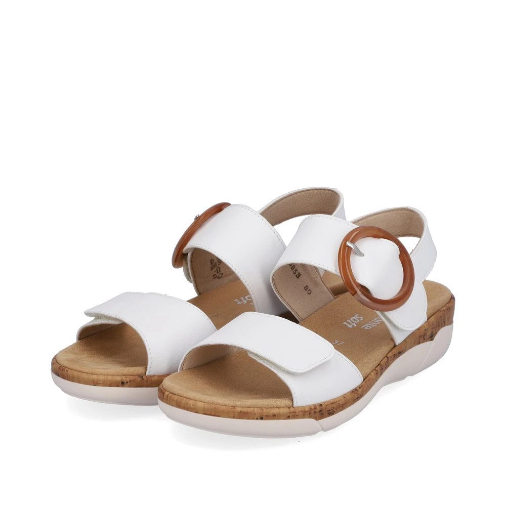 Remonte Damen-Sandalette Mit Keilabsatz Weiß 1 Remonte Damen-Sandalette Mit Keilabsatz Weiß