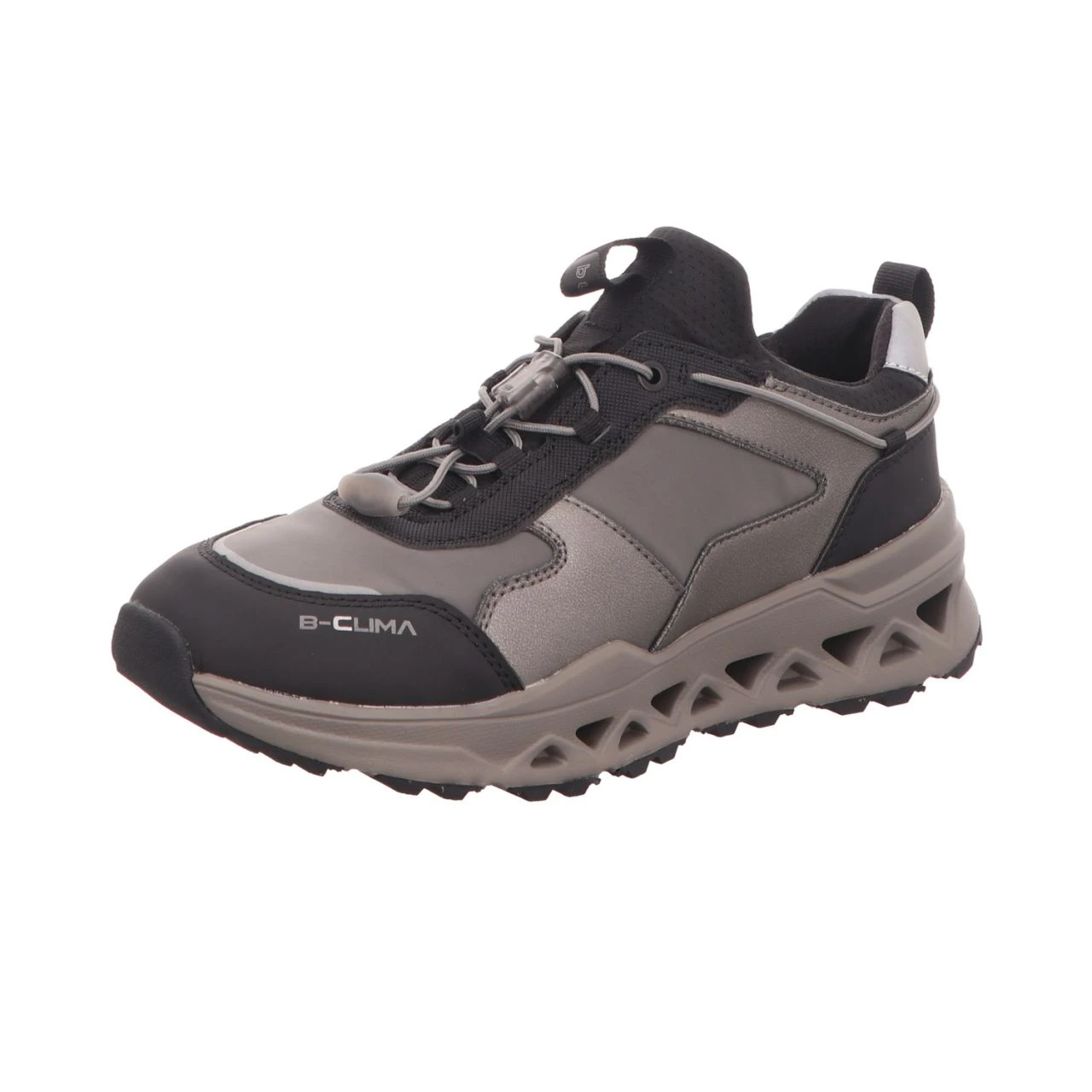 Bugatti Damen-Slipper-Sneaker Coaster Grau-Schwarz 1 Bugatti Damen-Slipper-Sneaker Coaster Grau-Schwarz