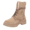 TAMARIS Damen-Schnürstiefelette Mit Warmfutter Beige