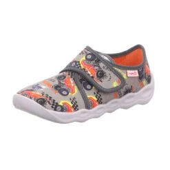 Superfit Kinder-Hausschuh BUBBLE Grau-Orange