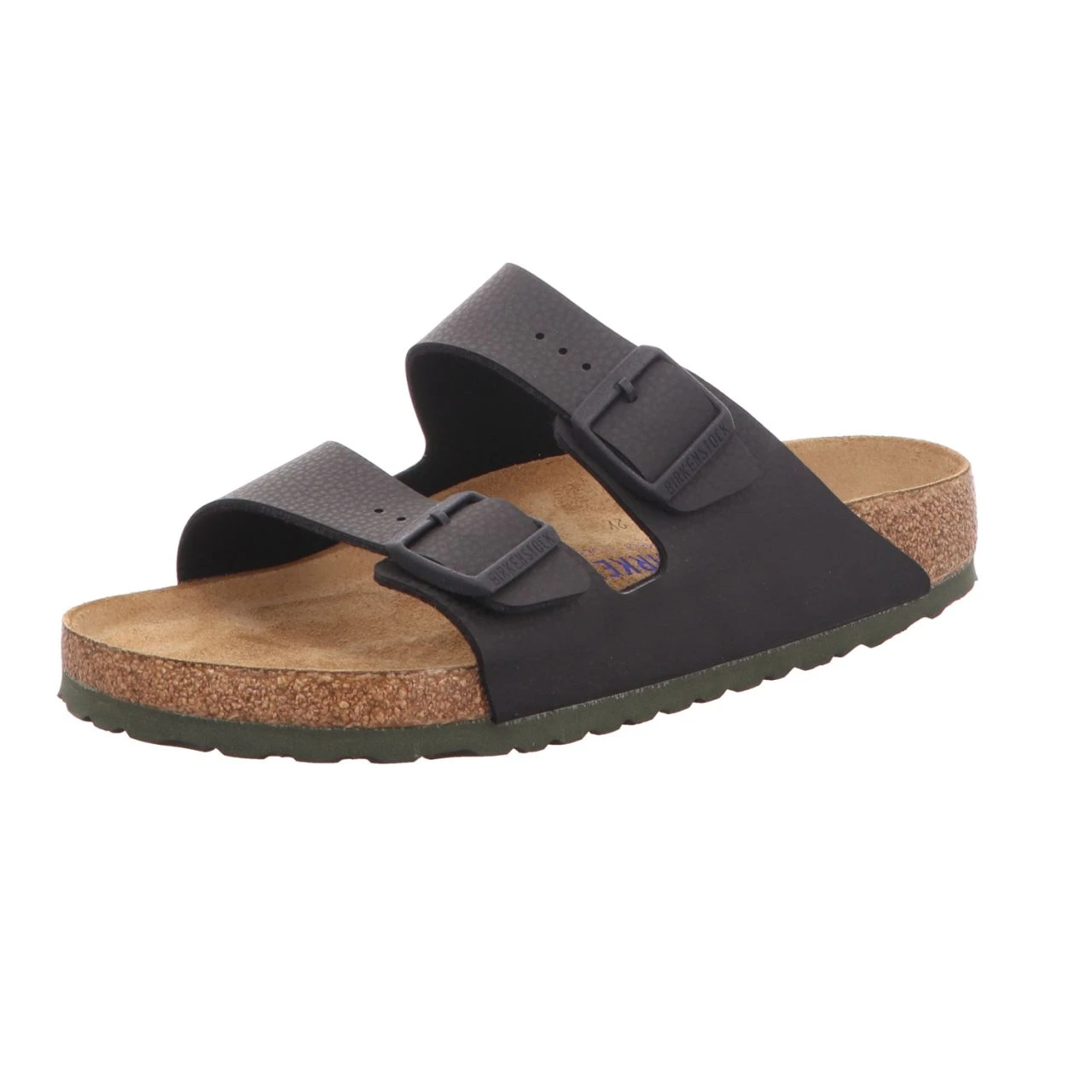 Birkenstock Herren-Bio-Pantolette Arizona BS Mit Tieffußbett Schwarz-Khaki 1 Birkenstock Herren-Bio-Pantolette Arizona BS Mit Tieffußbett Schwarz-Khaki