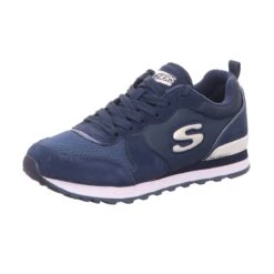 Skechers Damen-Sneaker-Schnürhalbschuh Goldn Gurl Blau