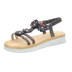 Living UPDATED Damen-Sandalette Schwarz-Mehrfarbig