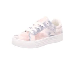 Sneakers Damen-Leinenschnürschuh Grau-Pink