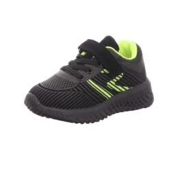 Sneakers Jungen-Slipper-Kletter-Sneaker Schwarz-Gelb