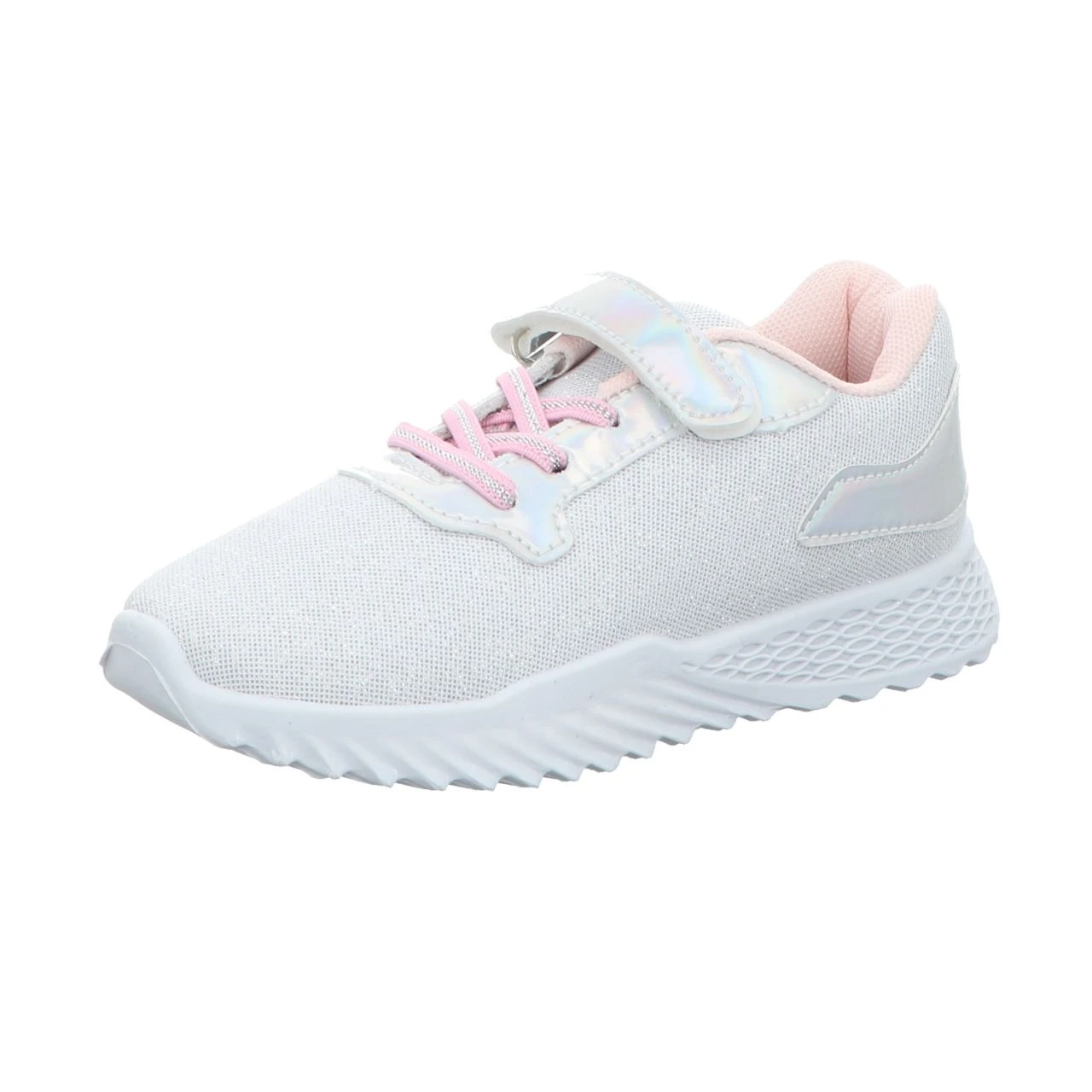 Sneakers Mädchen-Slipper-Kletter-Sneaker Grau-Glitzer 1 Sneakers Mädchen-Slipper-Kletter-Sneaker Grau-Glitzer