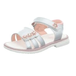 GirlZ OnlY Mädchen-Sandalette Grau-Silber