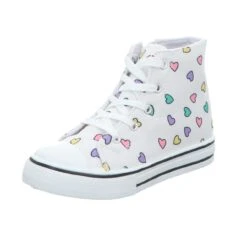 Sneakers Mädchen-Leinenschnürschuh Weiß