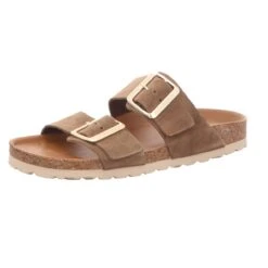 BOXX Damen-Bio-Pantolette Mit Tieffußbett Braun