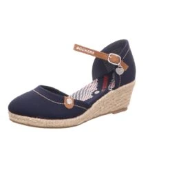 Dockers Damen-Keilpumps-Sandalette Mit Keilabsatz Blau
