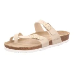 Rohde Damen-Bio-Pantolette Mit Tieffußbett Alba Beige
