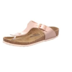 Birkenstock Mädchen-Bio-Pantolette-Zehentrenner Mit Tieffußbett Gizeh Kids Rosa