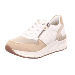 BOXX Damen-Schnürhalbschuh Weiß-Beige