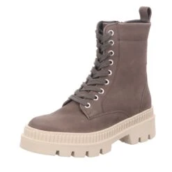 BOXX Damen-Schnürstiefelette Mit Warmfutter Grau