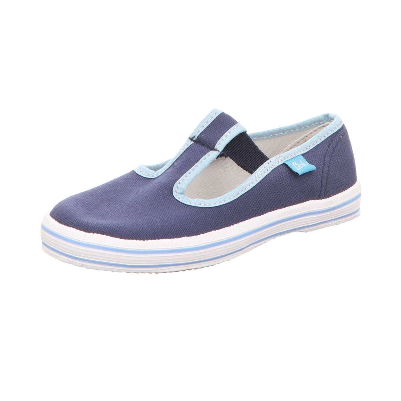 Beck Kinder-Leinenslipper Blau 1 Beck Kinder-Leinenslipper Blau