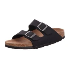 Birkenstock Damen-Bio-Pantolette Mit Tieffußbett Arizona BS Schwarz