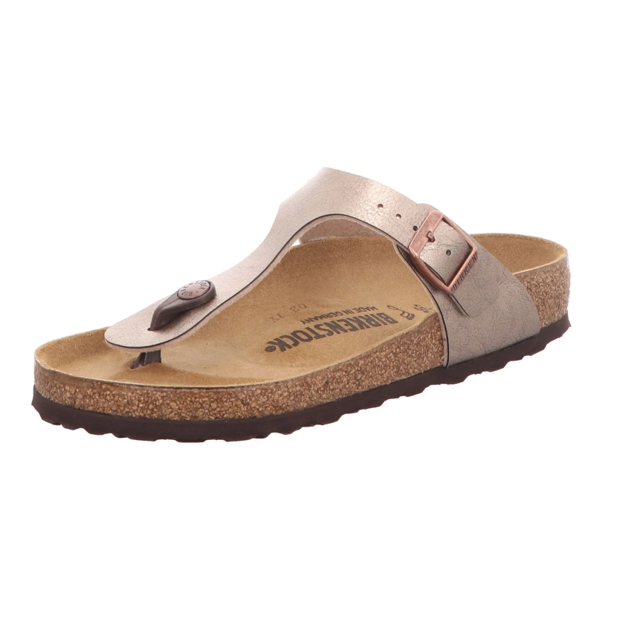 Birkenstock Damen-Bio-Pantolette Mit Tieffußbett Gizeh BF Graceful Taupe Beige-Taupe