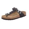 Birkenstock Damen-Bio-Pantolette Mit Tieffußbett Gizeh Braided Schwarz