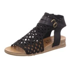 Blowfish Damen-Ankle-Sandalette Mit Keilabsatz Bodo Schwarz