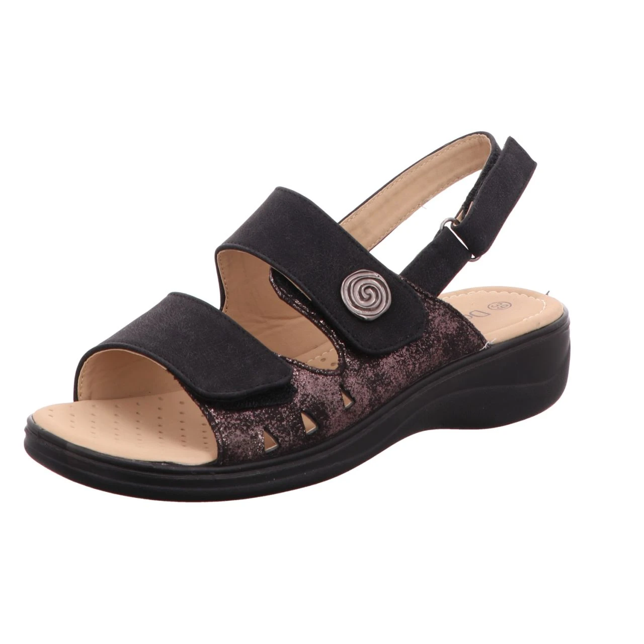 Donna Andrea Damen-Sandalette Schwarz 1 Donna Andrea Damen-Sandalette Schwarz