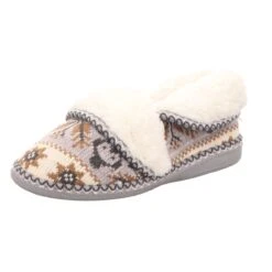 Home Comfort Damen-Hausschuh-Pantoffel Warmfutter Grau