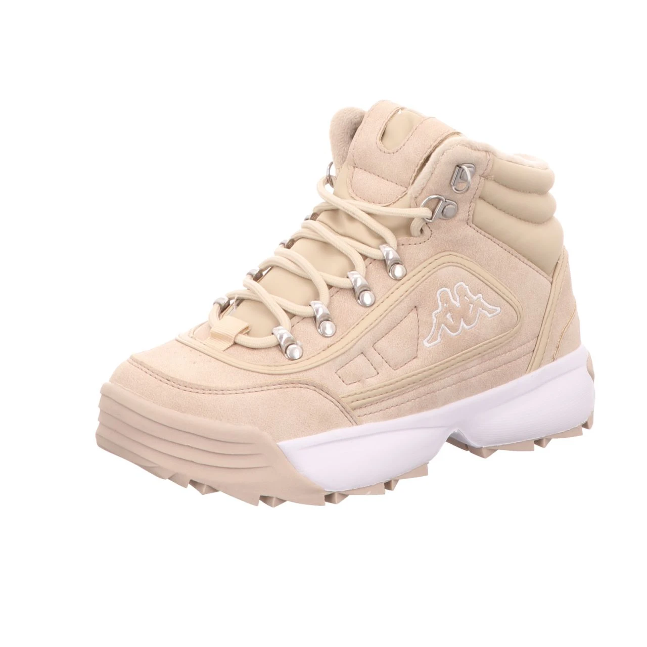 KAPPA Damen-Sneaker-Schnürstiefelette Beige 1 KAPPA Damen-Sneaker-Schnürstiefelette Beige