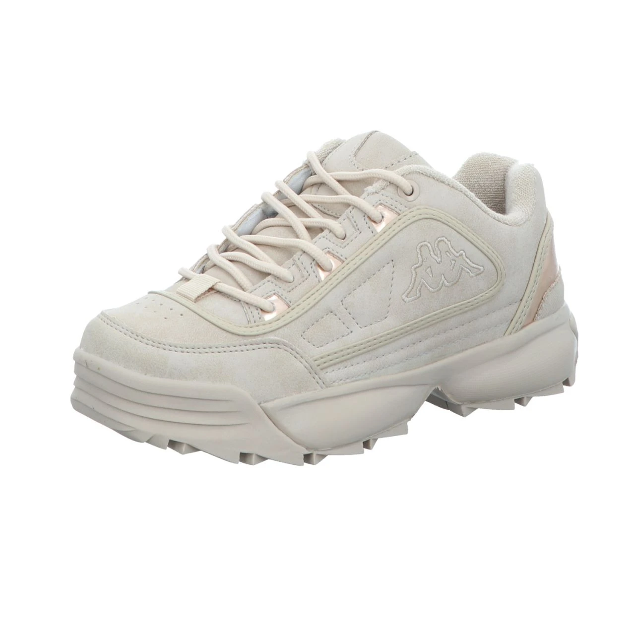 KAPPA Damen-Sneaker-Schnürhalbschuh Beige 1 KAPPA Damen-Sneaker-Schnürhalbschuh Beige