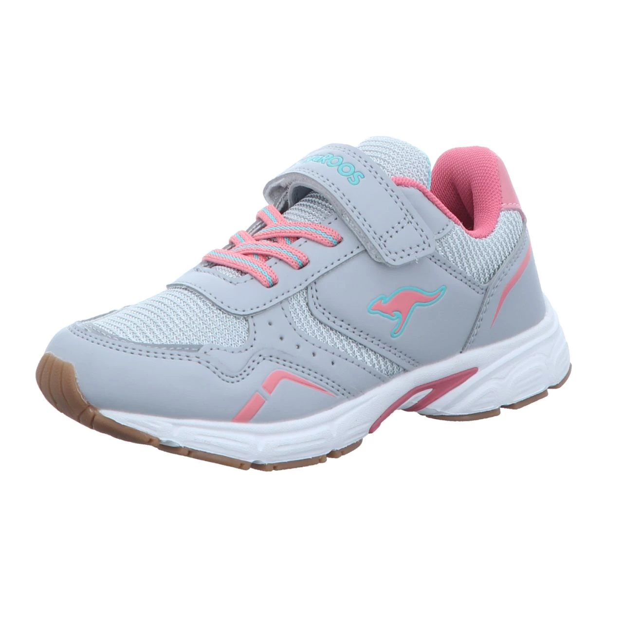KangaROOS Mädchen-Sportschuh-Sneaker Grau-Rosa 1 KangaROOS Mädchen-Sportschuh-Sneaker Grau-Rosa