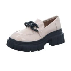 La Strada Damen-Slipper-Loafer Lack Beige