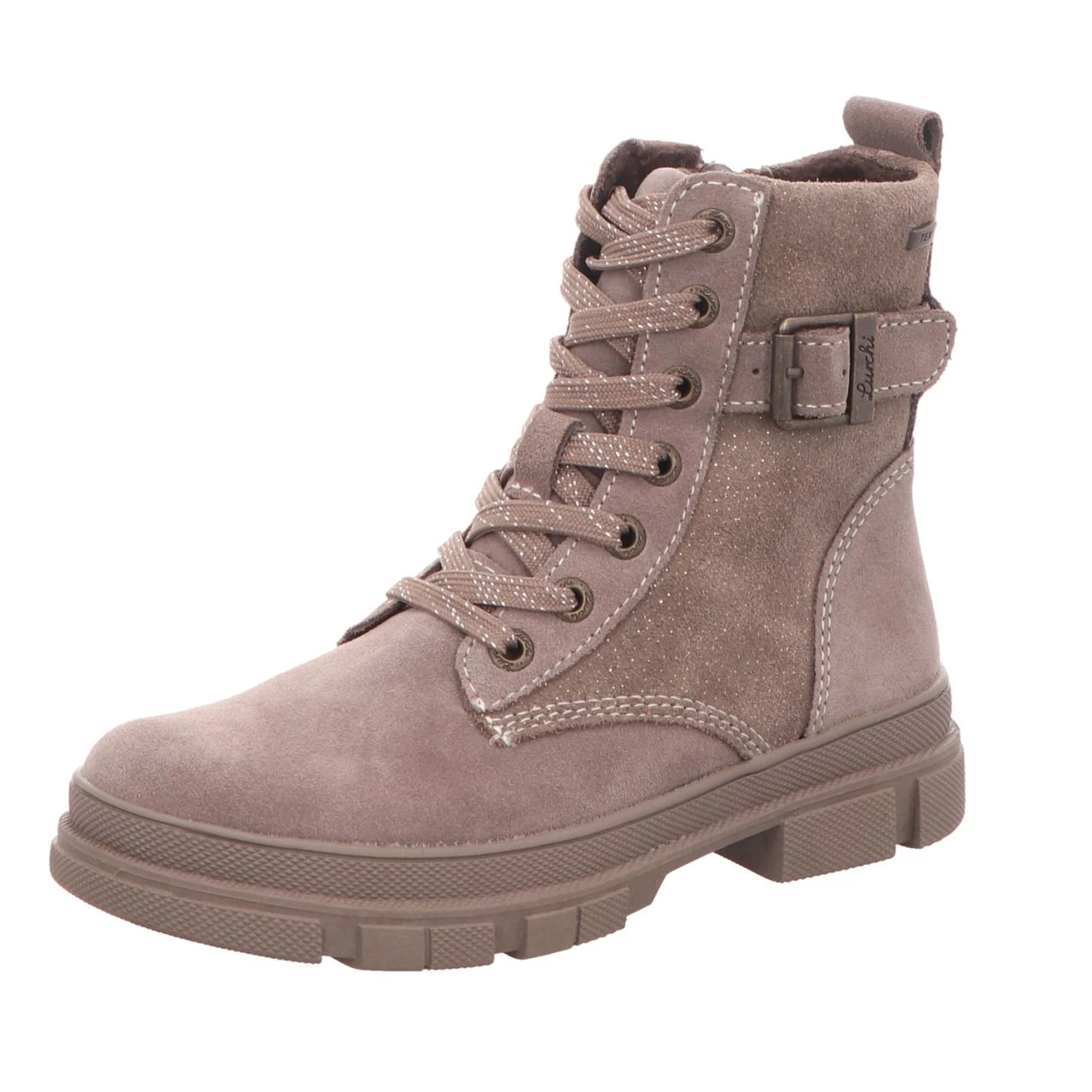 Lurchi Mädchen-Schnürstiefelette Mit Pina-TEX Taupe 1 Lurchi Mädchen-Schnürstiefelette Mit Pina-TEX Taupe