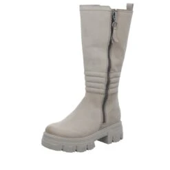 MARCO TOZZI Damen-Langschaftstiefel Beige