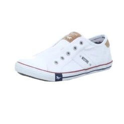 Mustang Damen-Leinenslipper Weiß