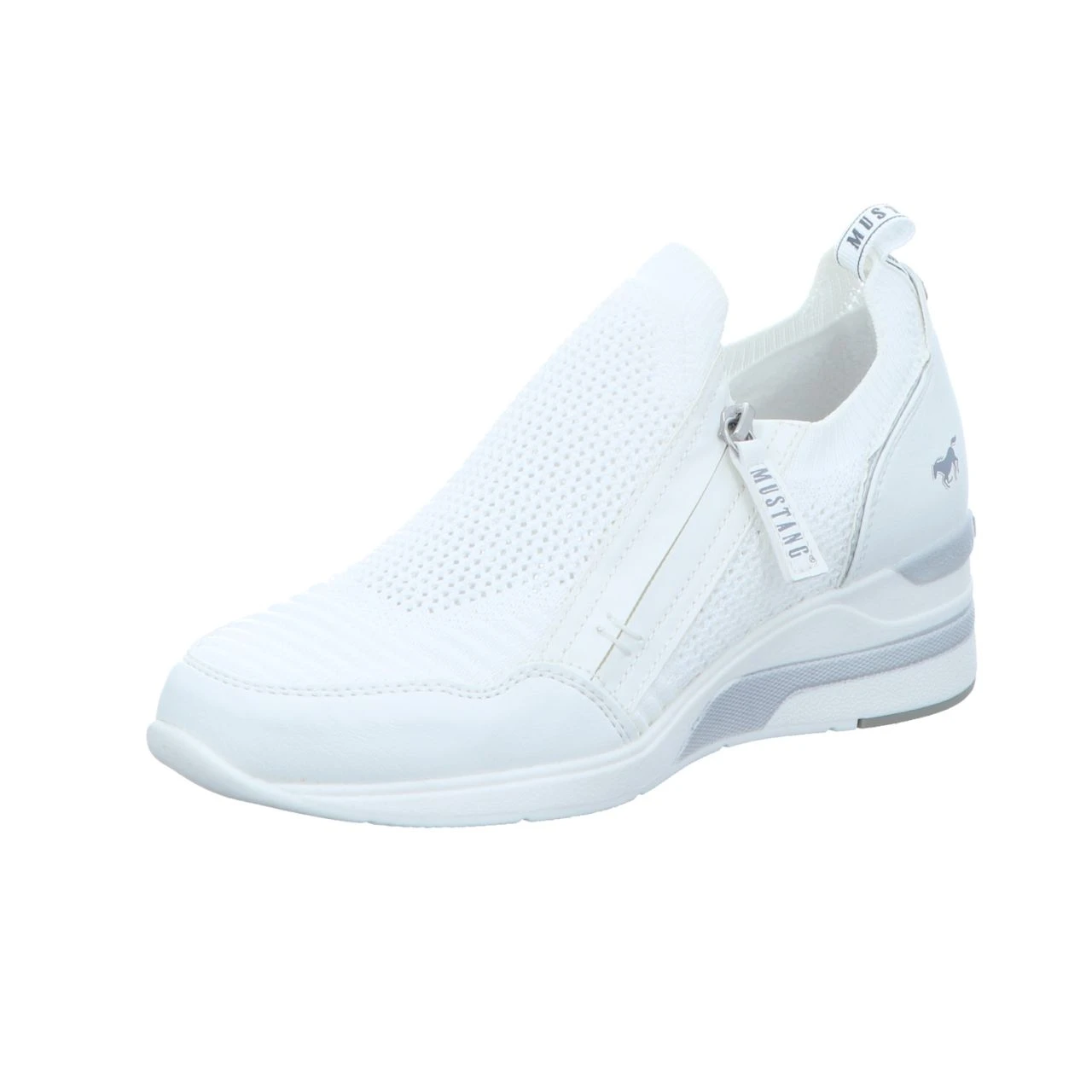 Mustang Damen-Slipper-Sneaker Weiß 1 Mustang Damen-Slipper-Sneaker Weiß