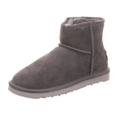 OOG Damen-Leder-Boot Grau