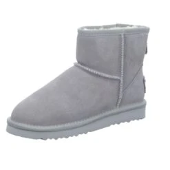 OOG Damen-Schlupfstiefelette Mit Warmfutter Grau