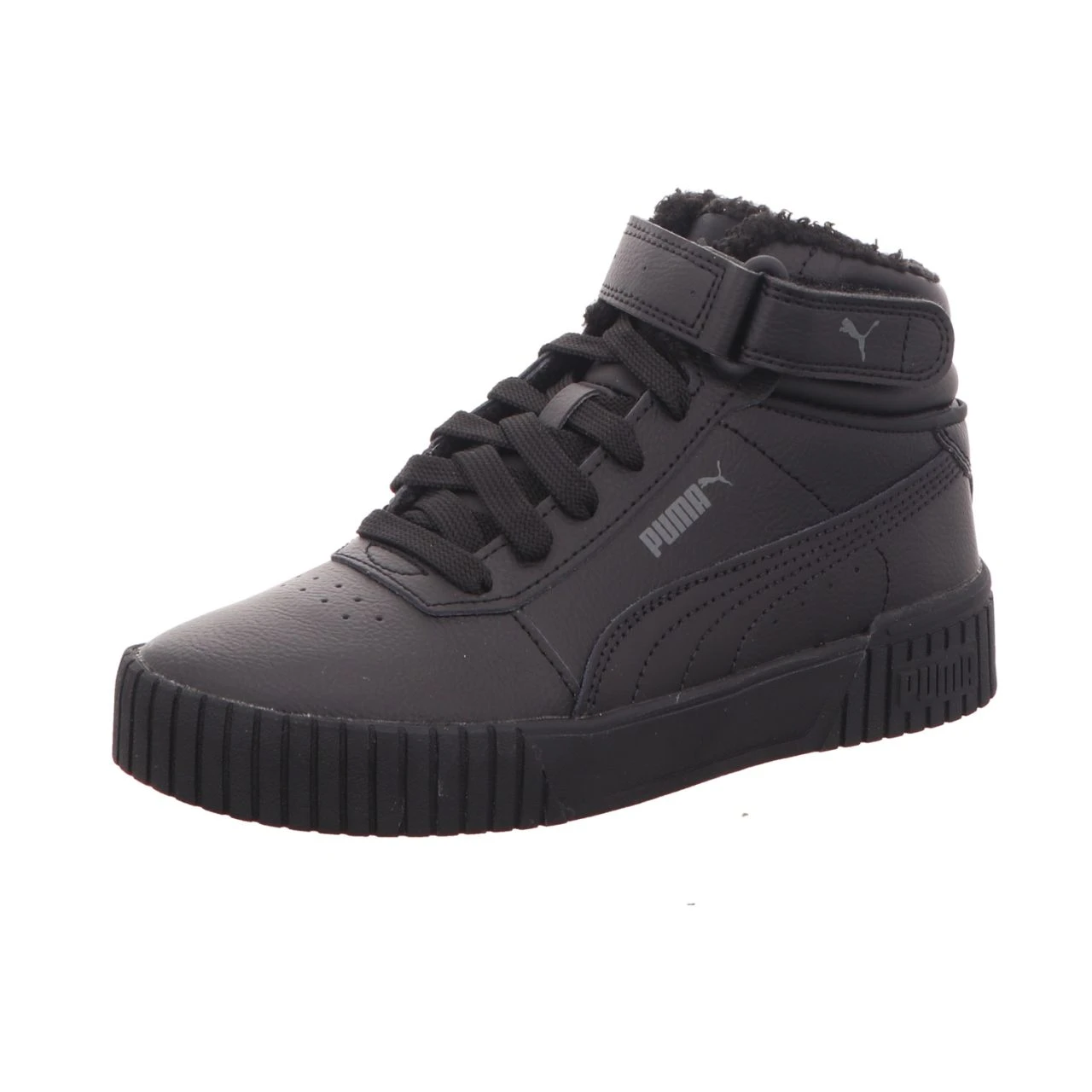Puma Damen-Schnürstiefelette-High-Top-Sneaker Carina 2.0 Mid WTR Warmfutter Schwarz