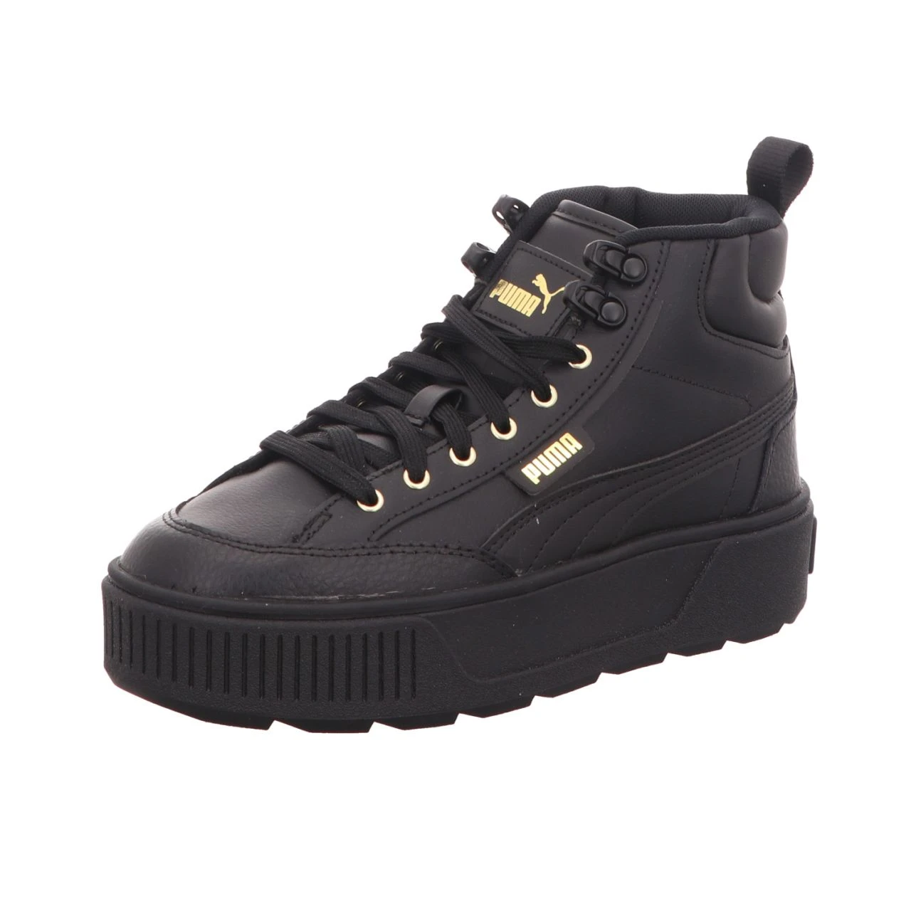 Puma Damen-Schnürstiefelette-High-Top-Sneaker Karmen Mid Schwarz