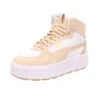 Puma Damen-Schnürstiefelette-High-Top-Sneaker Karmen Rebelle Mid Beige-Weiß