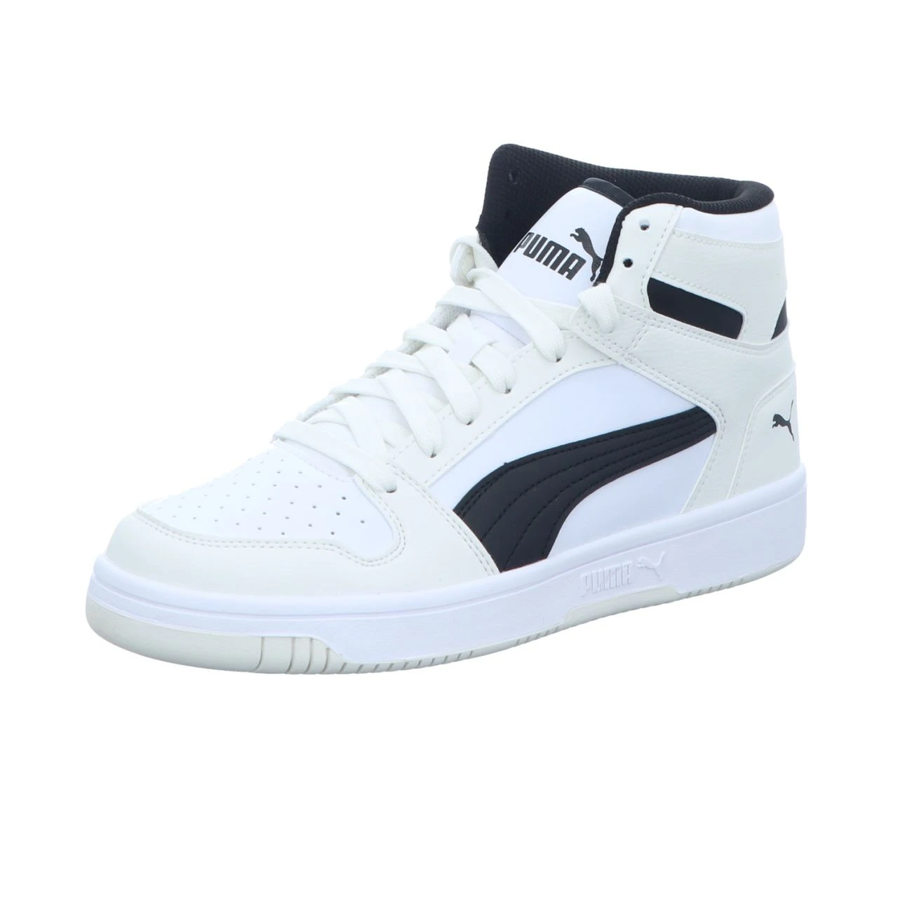 Puma Herren-High-Top-Sneaker Puma Rebound LayUp SL Beige-Weiß Schwarz 1 Puma Herren-High-Top-Sneaker Puma Rebound LayUp SL Beige-Weiß Schwarz