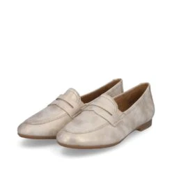 Remonte Damen-Loafer-Slipper Beige-Gold