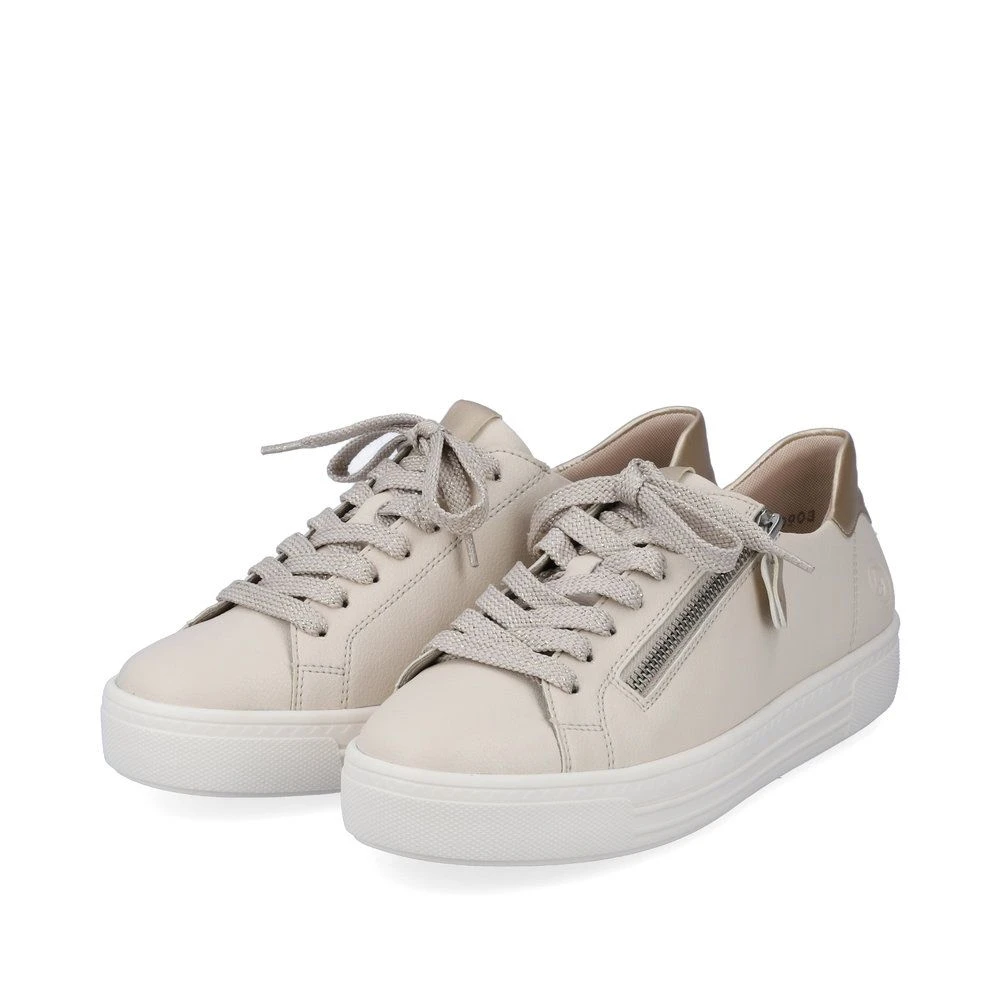 Remonte Damen-Schnürhalbschuh-Sneaker Beige 1 Remonte Damen-Schnürhalbschuh-Sneaker Beige