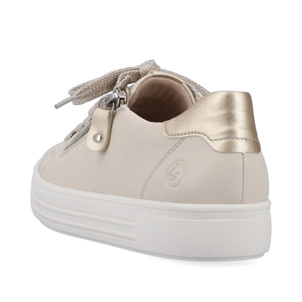 Remonte Damen-Schnürhalbschuh-Sneaker Beige 4 Remonte Damen-Schnürhalbschuh-Sneaker Beige – Bild 4
