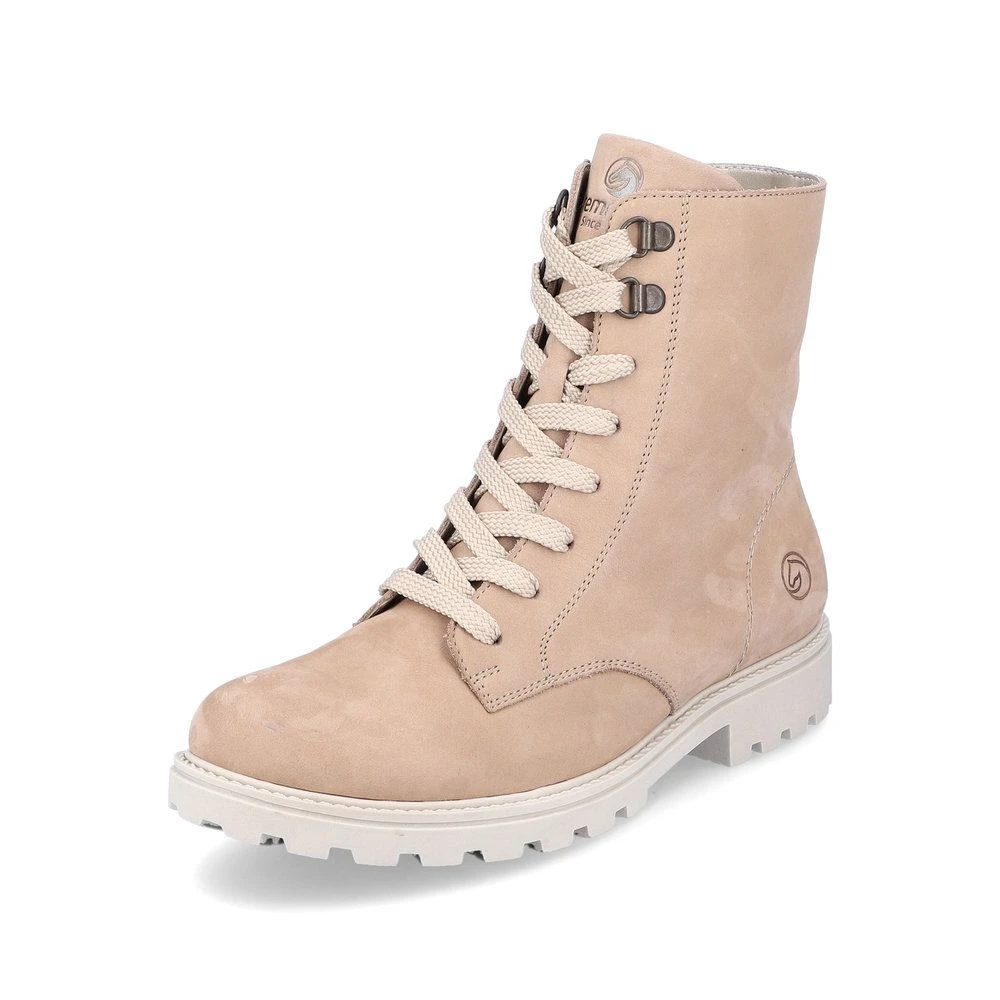Remonte Damen-Schnürstiefelette Beige 3 Remonte Damen-Schnürstiefelette Beige – Bild 3