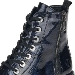 Remonte Damen-Schnürstiefelette Lack Blau -Salvatore Ferragauio Geschaft Remonte Damen Schnuerstiefelette Lack Blau 2528800011360 10 1280x1280
