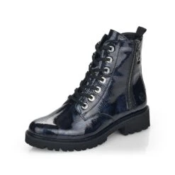 Remonte Damen-Schnürstiefelette Lack Blau -Salvatore Ferragauio Geschaft Remonte Damen Schnuerstiefelette Lack Blau 2528800011360 2 1280x1280