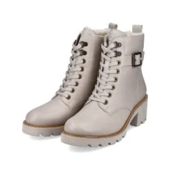 Remonte Damen-Schnürstiefelette Mit Warmfutter Beige