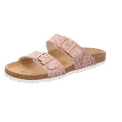 SCHUH OKAY Damen-Bio-Pantolette Mit Tieffußbett Rose
