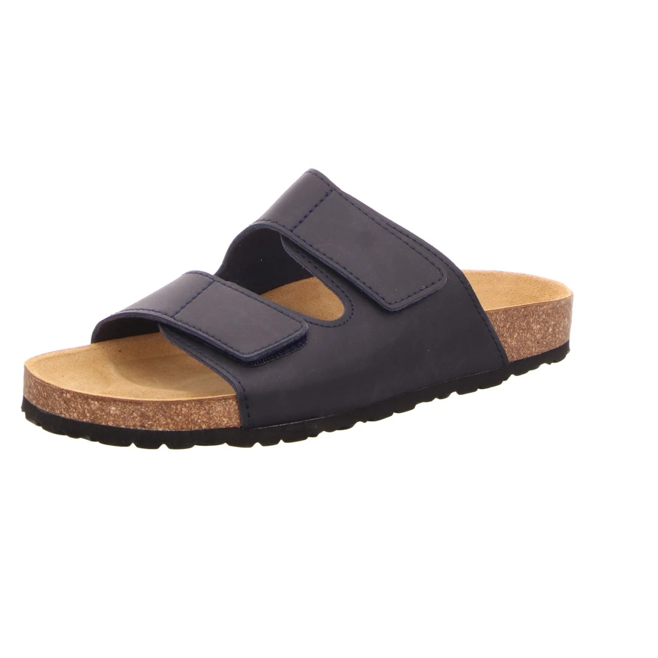 SCHUH OKAY Herren-Klett-Bio-Pantolette Mit Tieffußbett Dunkel-Blau