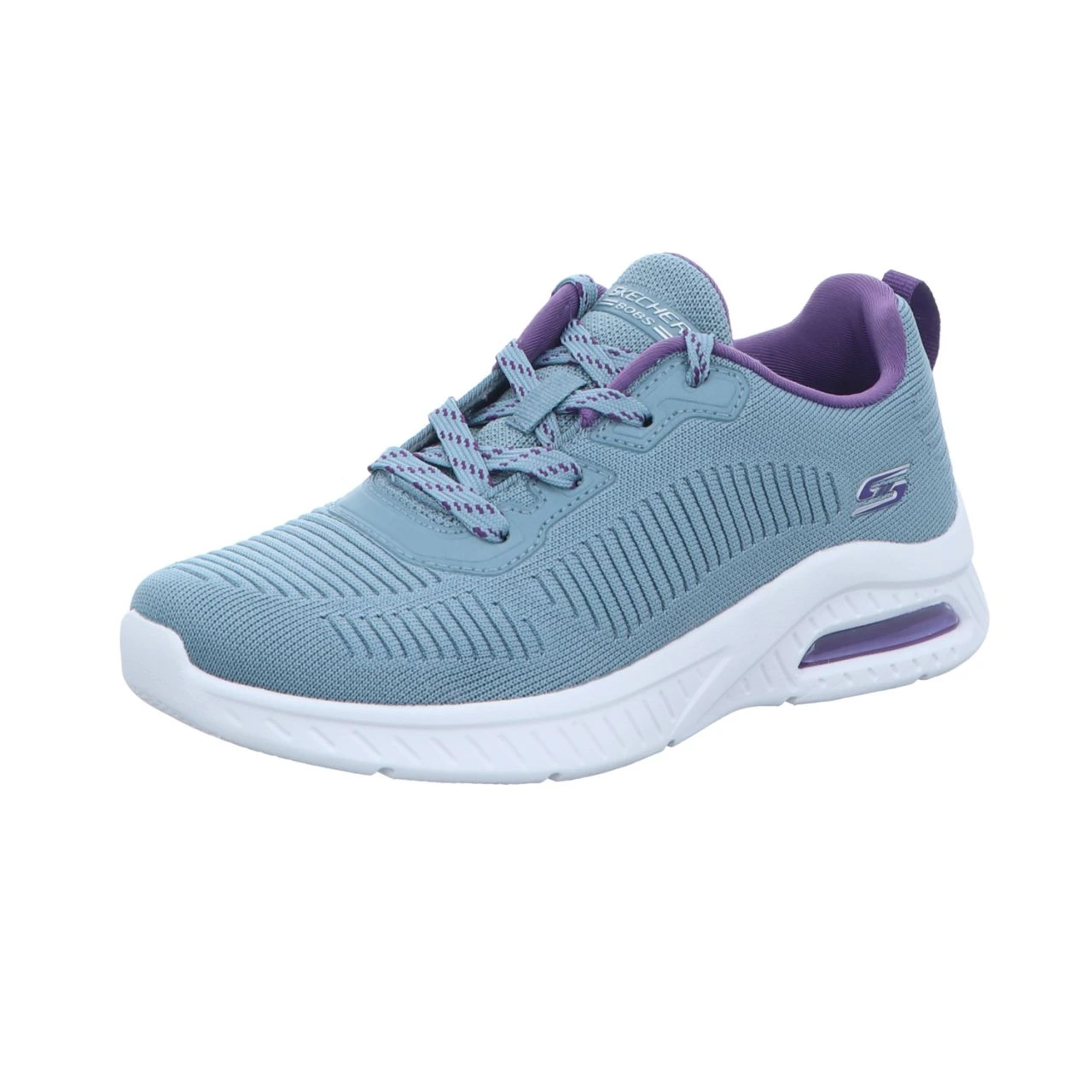 Skechers Damen-Sneaker-Schnürhalbschuh Bobs Squad Air-Sweet Encounter Blau