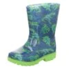Sneakers Jungen-Gummistiefel Blau-Grün